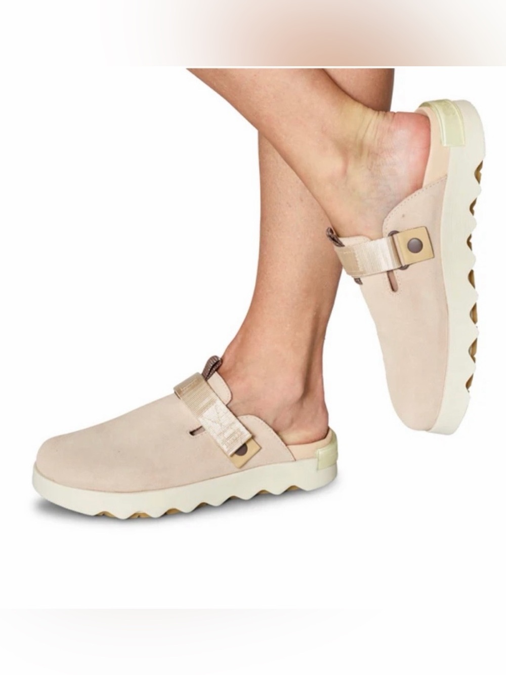 Sorel Viibe Clog Sand Suede Adjustable Slingback Comfort Shoes Women’s 7.5